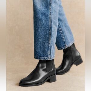 Sezane Agnes Boots Size EU 37 Black Pre-owned